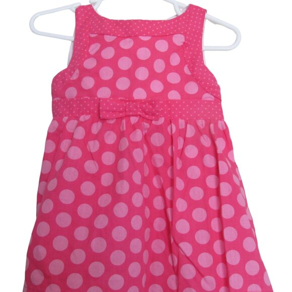 Park Bench Kids 2 Pc Sleeveless Dress Bloomers‎ Toddler Girls 18M Pink Polka Dot - Picture 1 of 6